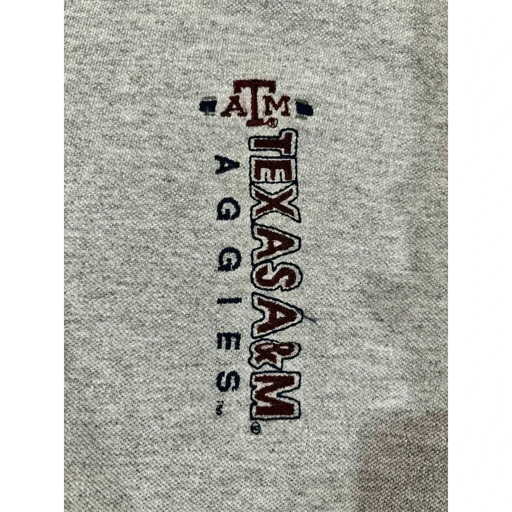 Texas A&M Aggies Henley Shirt Mens‎ XL Gray Carrousel Trading Co Short Sleeve